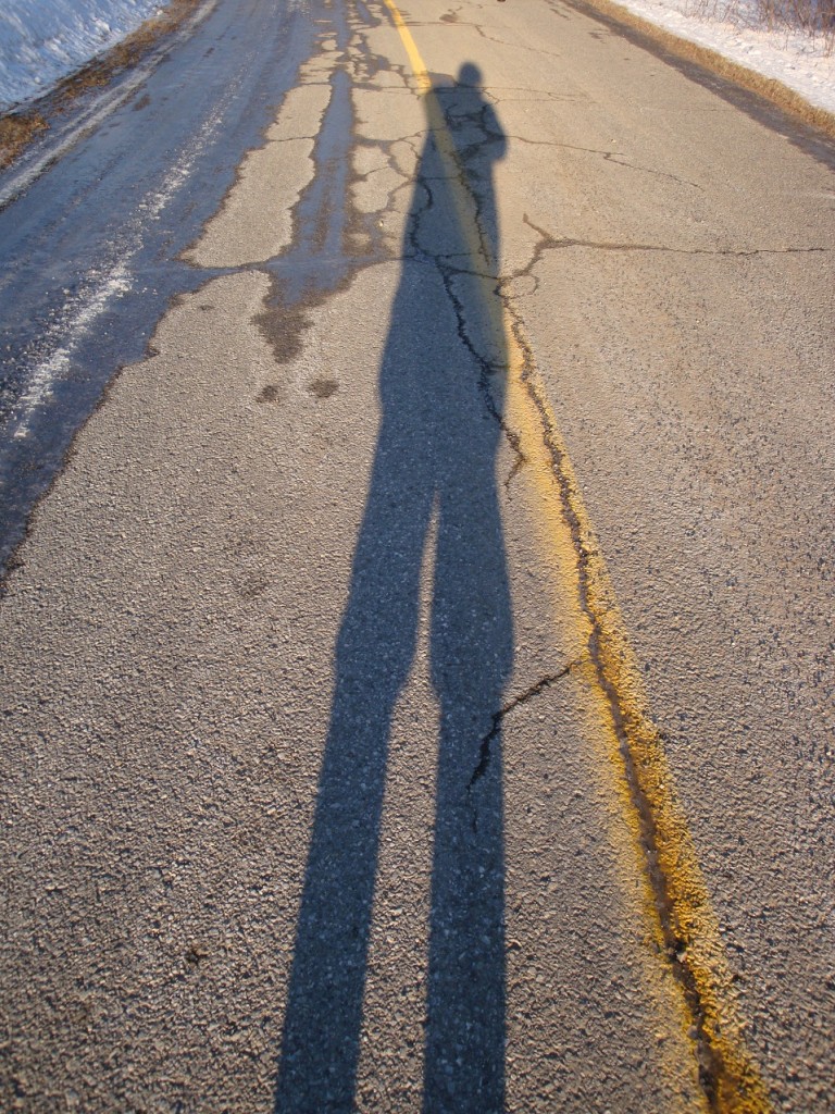 shadow portrait of the photographer